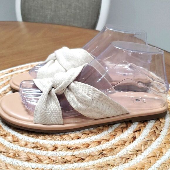 Shade & Shore Womans Cream Twist Flats, SIZE 7 - Picture 3 of 7